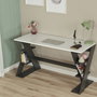 Hanah Home Lungo Escritorio de Estudio Antracita y Blanco